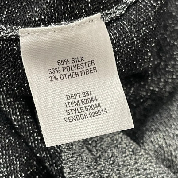 Nordstrom Silk Blend Mock Neck Pullover Sweater Size L Shimmer - Picture 7 of 8